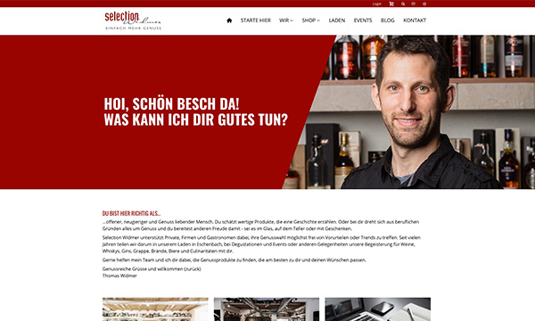 Webshop Selection Widmer